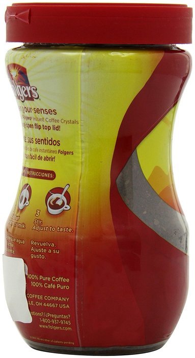 Folgers Classic Roast Instant Coffee, 8 Ounce (Pack of 3) N5