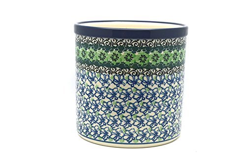 Polish Pottery Utensil Holder - Kiwi