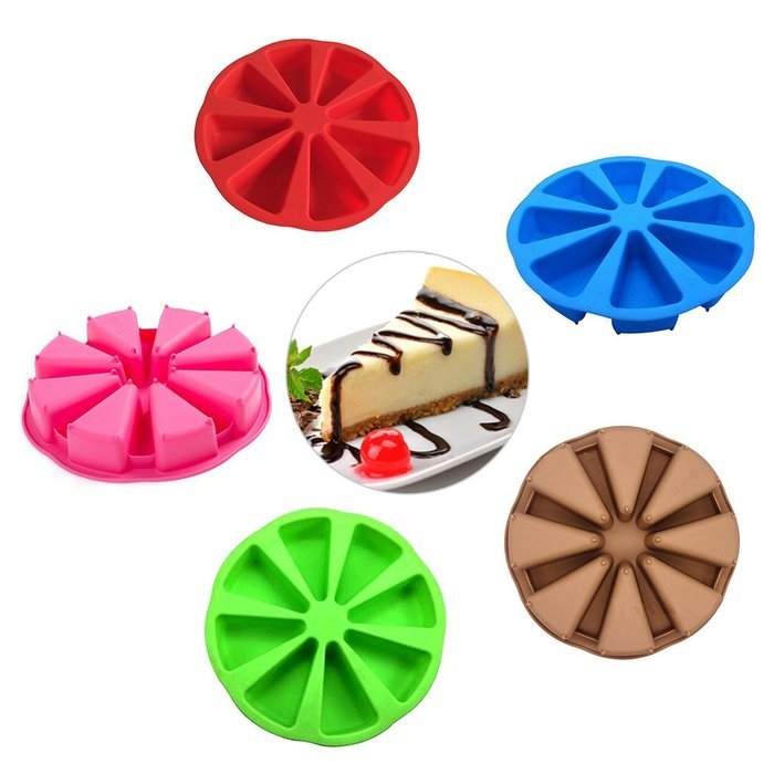 Eronde Food Grade Sofe Silicone DIY Baking Cake Pan Molds(Random Color) N3