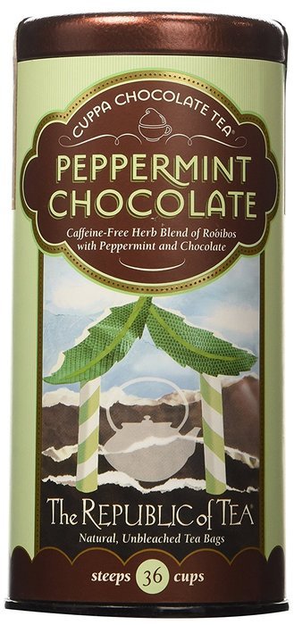 The Republic Of Tea Peppermint Cuppa Chocolate Tea, 36 Tea Bags, Rooibos Tea Dessert Blend