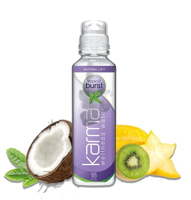 Karma Wellness Water, Passionfruit Green Tea, 18 Ounce (12 Count) N8