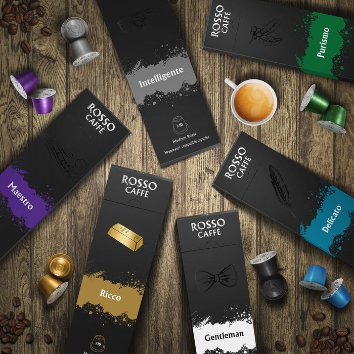 Nespresso Compatible Capsules - Variety Pack (60 Pods) - Fit to All Nespresso Original Line Machine -By Rosso... N5