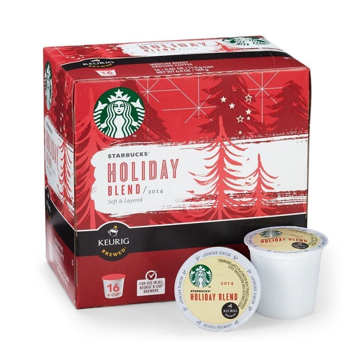 Starbucks 2016 Holiday Blend Coffee, Keurig K-Cups, 16 Count