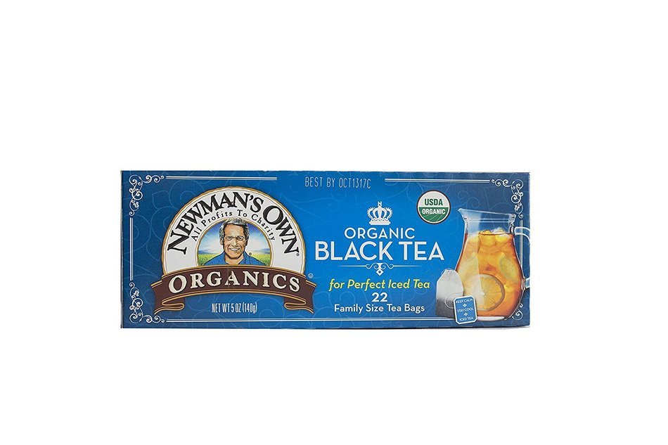 Newman's Own Organic Black Tea, 22-Count Family Size Bags (Pack of 6)