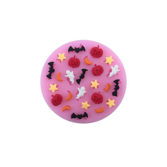 Cutoy Mini Bat Ghost Pumkin Design Silicone Cake Fondant Chocolete Jello Soap Candy Gum Paste Molds Clay Moulds...
