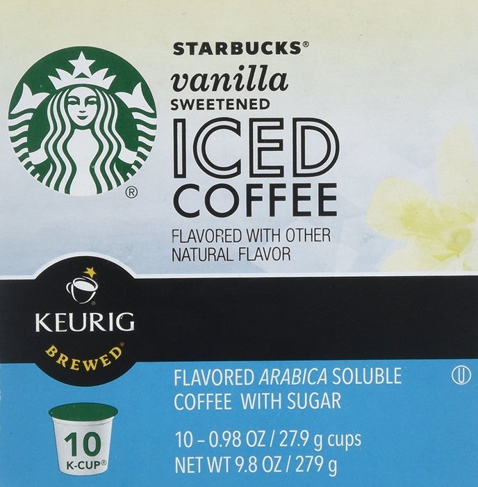 Starbucks Sweetened Vanilla Iced Coffee, K-Cup for Keurig Brewers, 60 Count N5