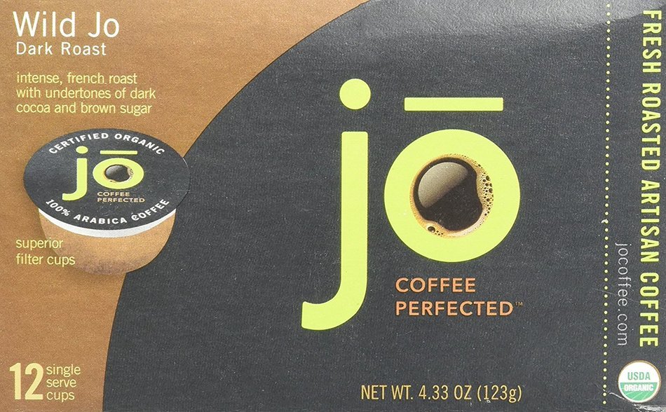 WILD JO: 72 Cup Organic Dark French Roast for K-Cup Coffee Brewers, Bold Strong Wicked Good! Keurig 1.0 & 2.0... N2