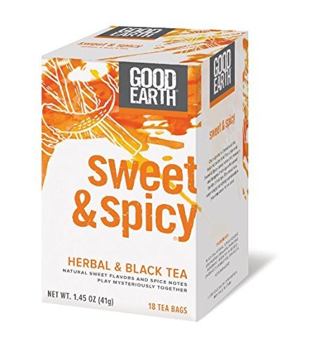 Good Earth Sweet & Spicy Herbal & Black Tea, 18 Tea bags (Pack of 3)