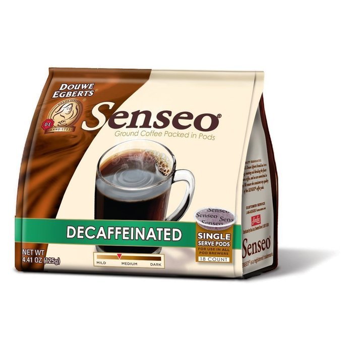 Senseo Decaffeinated Coffee, 18-count Pods (Pack of 2) N2