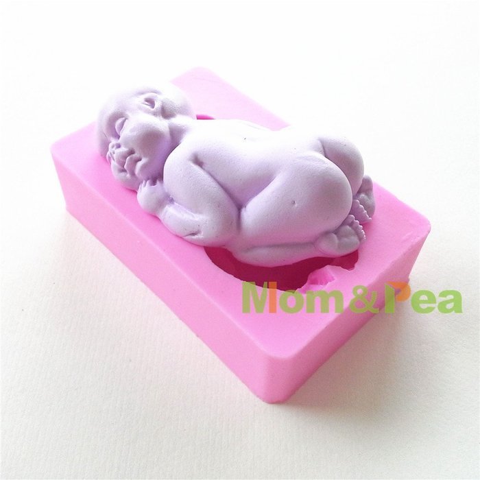 Mom&pea 0646 Baby Shaped Silicone Mould for Fondant Cake Sugar Paste Cake Decoration 3d Cake Toppers Mold Soap...