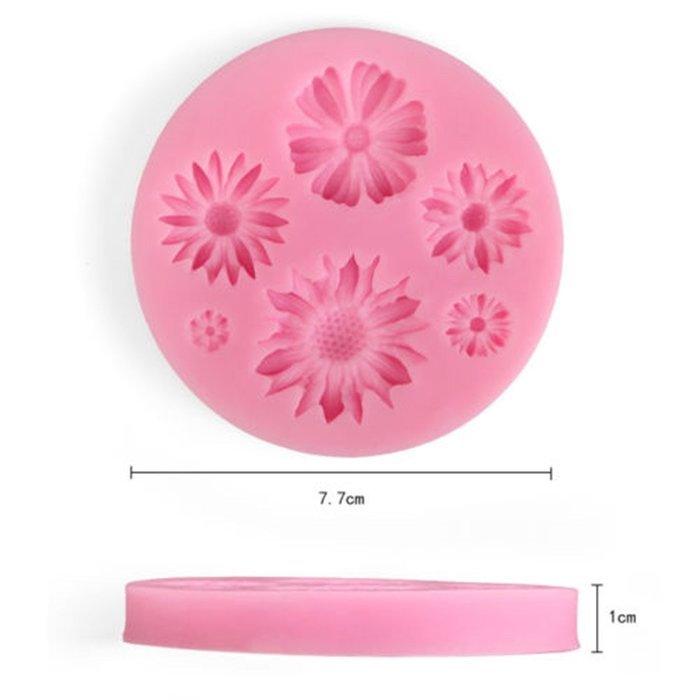 MATE 3D Flower Silicone Mold Fondant Cake Decorating Chocolate ...