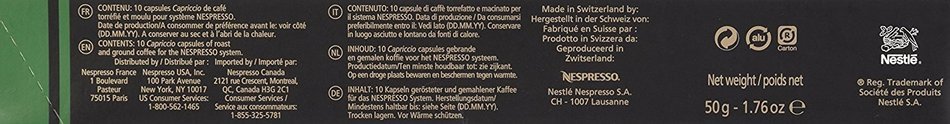 Nespresso OriginalLine: Capriccio, 10 Count N2
