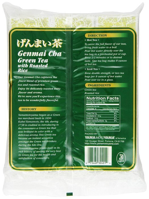 Yamamotoyama Genmai Cha Roasted Brown Rice Green Tea Value Pack, 90 Count Tea Bags, Net Wt. 9.86-Ounce N2