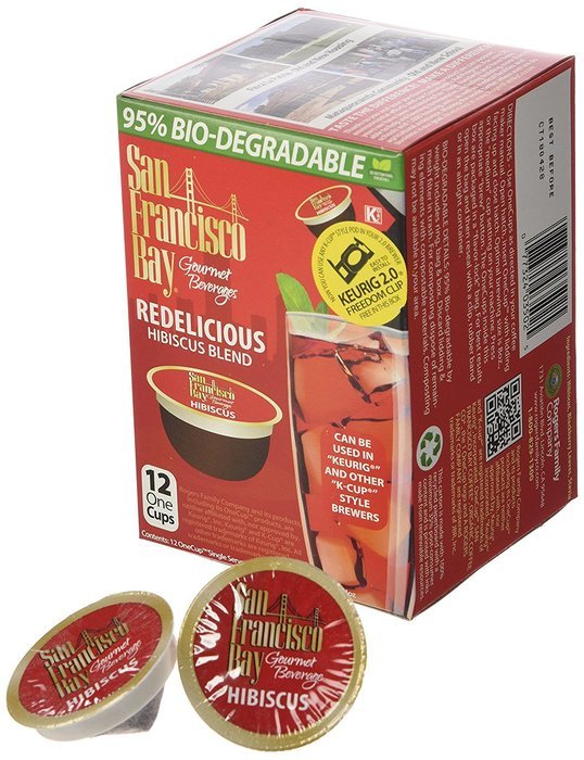 SAN FRANCISCO BAY REDELICIOUS HIBISCUS BLEND 24 ONE CUPS for Keurig K-Cup Brewers N2