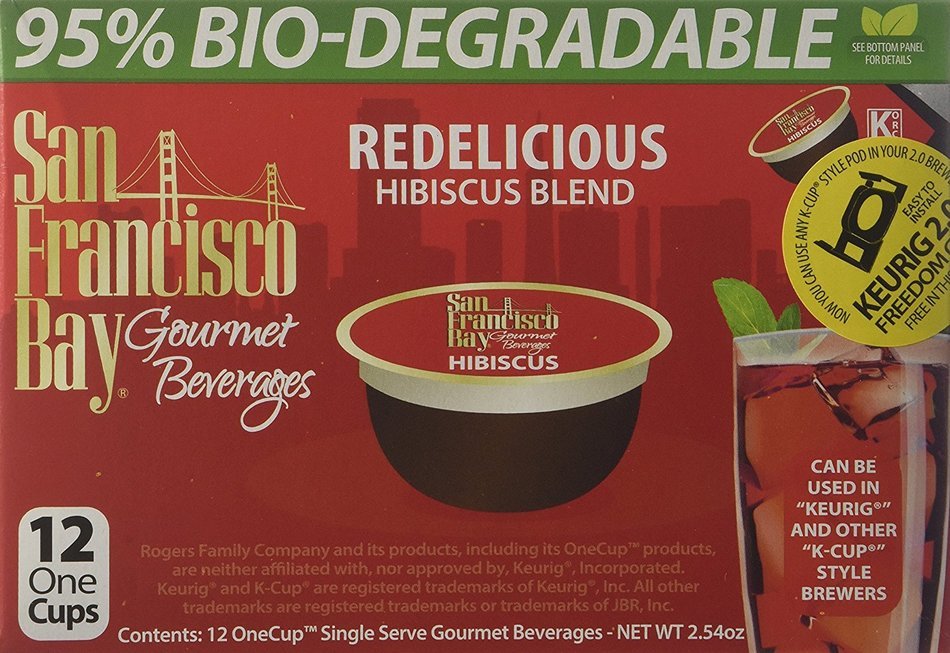 SAN FRANCISCO BAY REDELICIOUS HIBISCUS BLEND 24 ONE CUPS for Keurig K-Cup Brewers N5