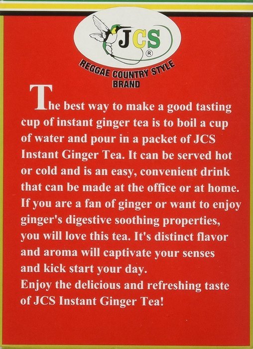 1 X JCS Instant Ginger Tea - Product of Thailand