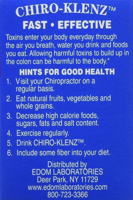 Chiro-Klenz The Original Made By Edom Labs 30 tea bags, 2.11 oz N2