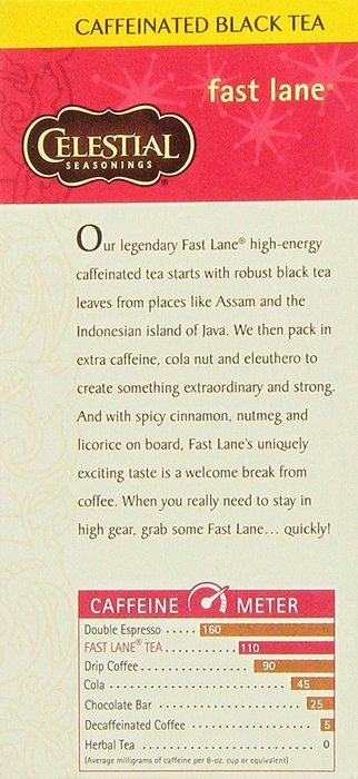 Celestial Seasonings Fast Lane Black Tea, 20 Count (Pack of 6) N2