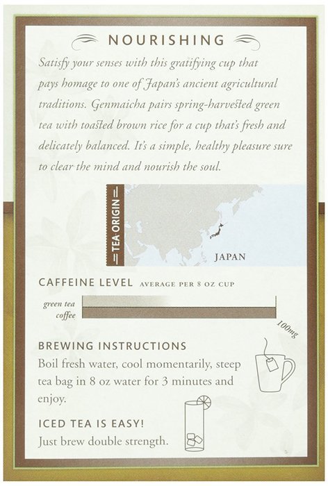 Choice Organic, Green Tea w/Toasted Brown Rice, Genmaicha, 16 ct