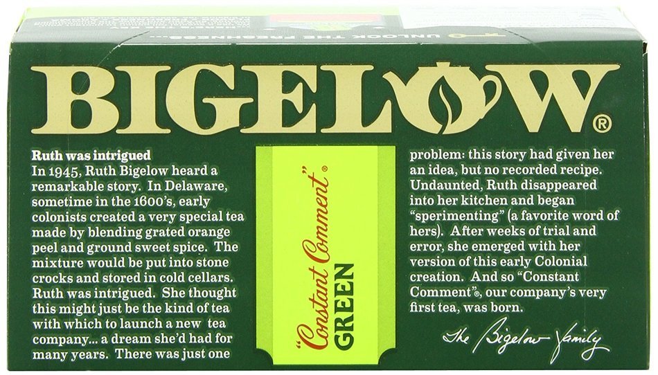 Bigelow Constant Comment Green Tea, 20-Count Boxes (Pack of 6) N4