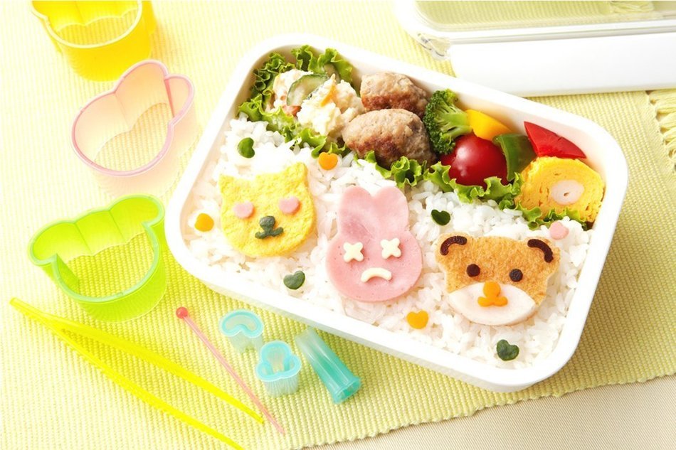 Torune Food Cutter Molds 9pcs (Animal Shape) & Tweezers & Food Pick Set P-2962 N2