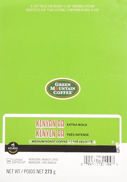 Green Mountain Coffee Kenya (formerly Kenyan AA), K-cups For Keurig Brewers, 24-count (1 box of 24 K-Cups) N4
