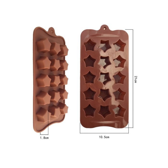 Stars Paragraph Shape Chocolate Silicone Mold Baking Cake Decoration Mould N2