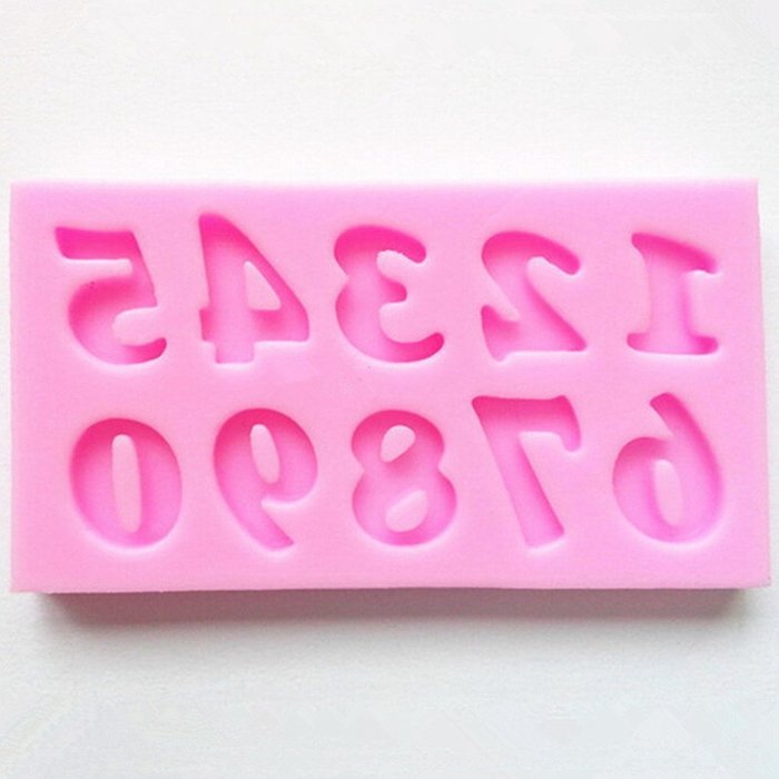 Bhbuy New Mini Number Silicone Handmade Fondant Mould Cake Decorating DIY Mold N6