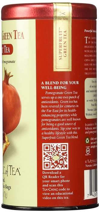 The Republic of Tea, Pomegranate Green Tea, 50-Count N2