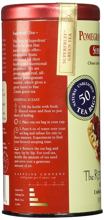 The Republic of Tea, Pomegranate Green Tea, 50-Count N4