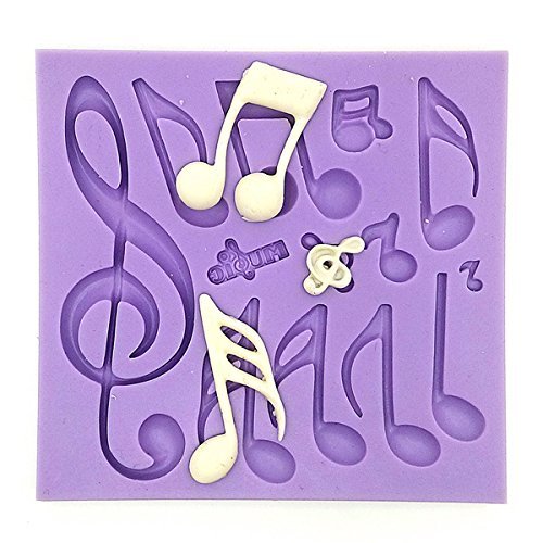 "dipshop Musical Notes Fondant Cake Mold Silicone Mould Decorating Tool Fondant Pastry Moulds" shopping N2