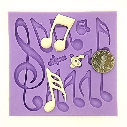 "dipshop Musical Notes Fondant Cake Mold Silicone Mould Decorating Tool Fondant Pastry Moulds" shopping N3