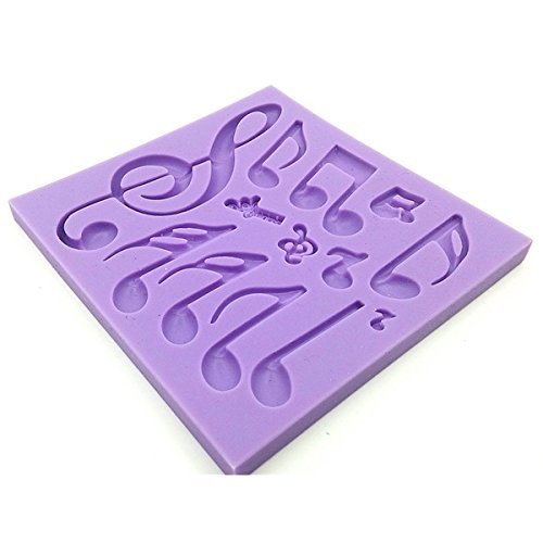 "dipshop Musical Notes Fondant Cake Mold Silicone Mould Decorating Tool Fondant Pastry Moulds" shopping N5