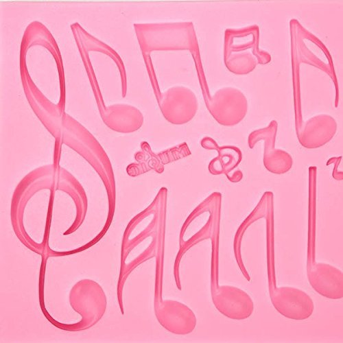 "dipshop Musical Notes Fondant Cake Mold Silicone Mould Decorating Tool Fondant Pastry Moulds" shopping N7