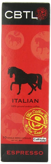 CBTL Italian Espresso Capsules By The Coffee Bean & Tea Leaf, 10 Count Box N5
