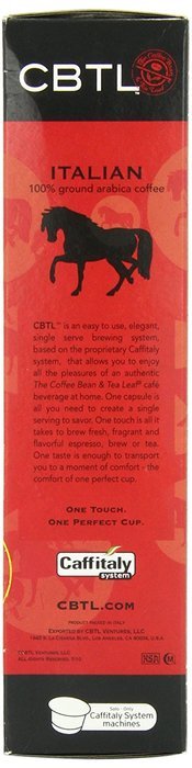 CBTL Italian Espresso Capsules By The Coffee Bean & Tea Leaf, 10 Count Box N6