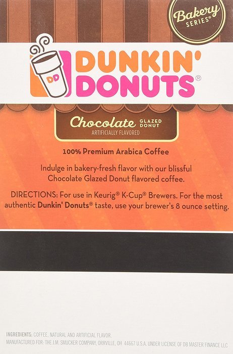 Dunkin Donuts Bakery Series Chocolate Glazed Donut Flavored Coffee K-Cups For Keurig K Cup Brewers - 32 Pack N4