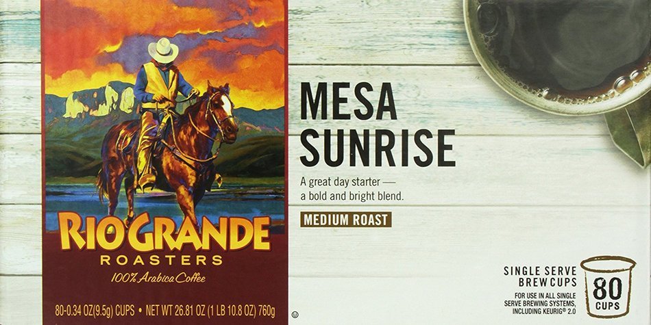 Rio Grande Roasters Mesa Sunrise Coffee Single Serve K-Cup, 80 Count (Compatible with 2.0 Keurig Brewers) N2
