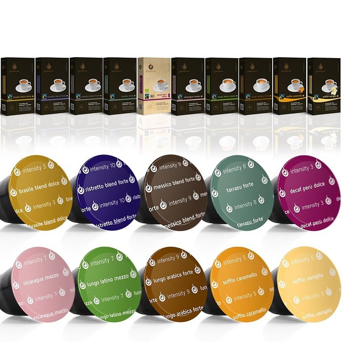 Gourmesso Trial Bundle, 100 Nespresso Compatible Coffee Capsules