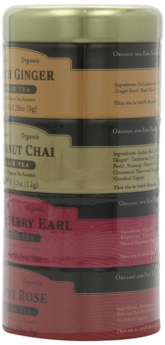 Zhena's Gypsy Tea, Black Tea Sampler Tin, 16 Count Tea Sachets N6