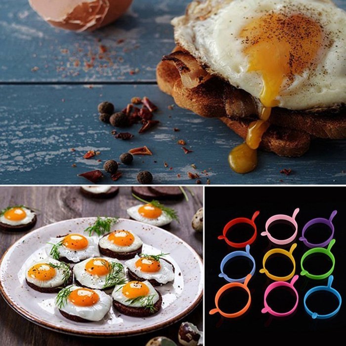 Beauty Clubs Safety and Environmental Protection Silicone Cake Model Egg Poach Ring Mould N2