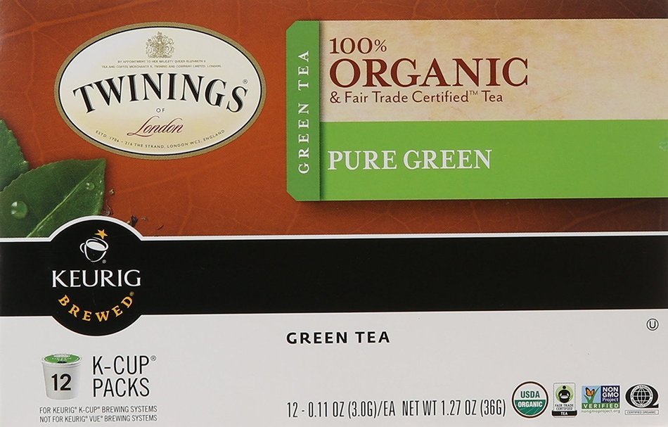 Twinings 100% Organic and Fair Trade Certified Pure Green Tea, 12 Count N2