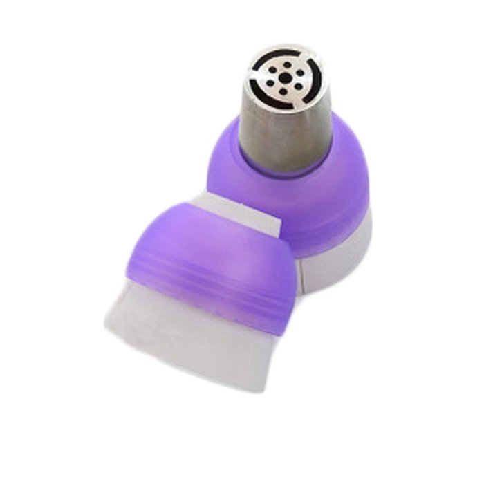 JLHua 2 PCS ColorSwirl 3-Color Coupler Icing Piping Bag Nozzle Converter for Cupcake Fondant Cookie N3