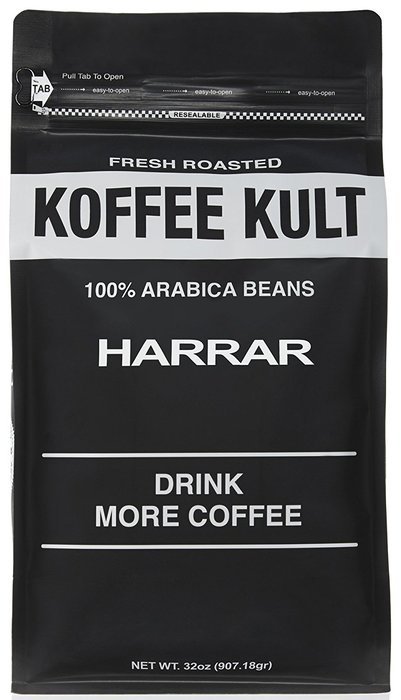 Koffee Kult Ethiopian Harrar Coffee - Whole Bean Coffee- Fresh Gourmet Single Origin - 1 Lb Bag (Whole Bean) -... N2