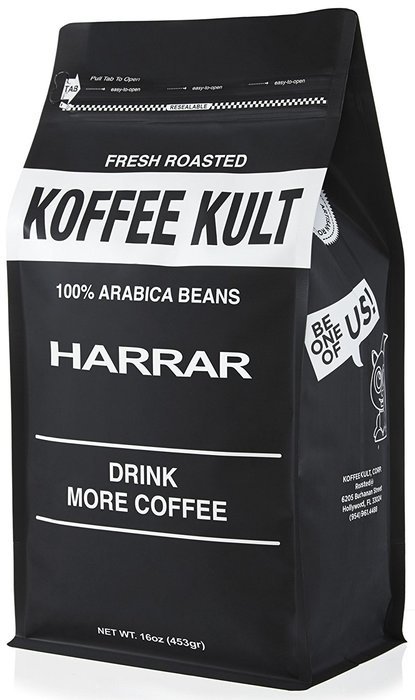 Koffee Kult Ethiopian Harrar Coffee - Whole Bean Coffee- Fresh Gourmet Single Origin - 1 Lb Bag (Whole Bean) -... N3
