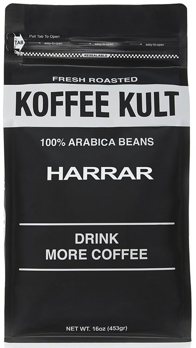 Koffee Kult Ethiopian Harrar Coffee - Whole Bean Coffee- Fresh Gourmet Single Origin - 1 Lb Bag (Whole Bean) -... N10