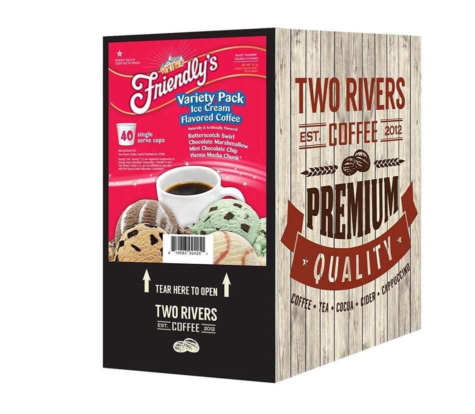 Friendly's Single-Cup Coffee for Keurig K-Cup Brewers, Peppermint Stick, 40 Count N3