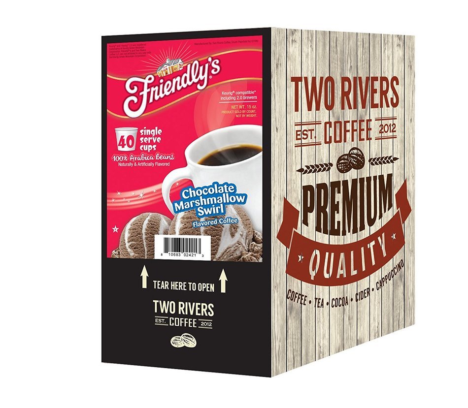Friendly's Single-Cup Coffee for Keurig K-Cup Brewers, Peppermint Stick, 40 Count N5