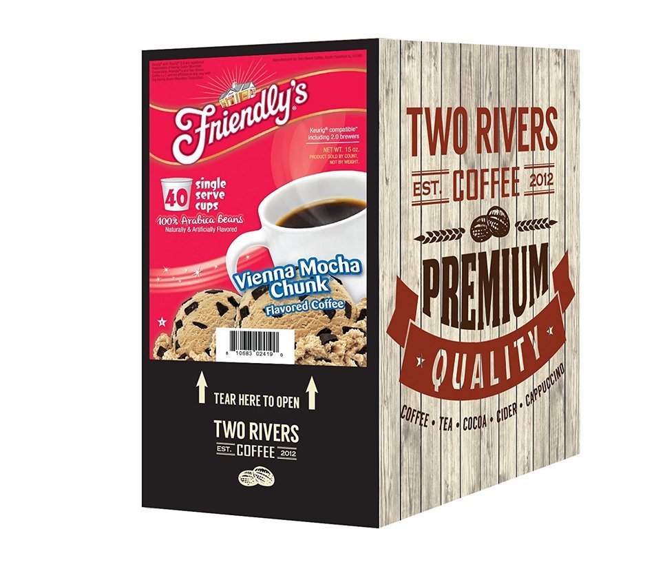 Friendly's Single-Cup Coffee for Keurig K-Cup Brewers, Peppermint Stick, 40 Count N7