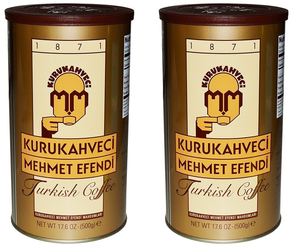Kurukahveci Mehmet Efendi Turkish Coffee 17.6 Ounce Can (Pack of 2)